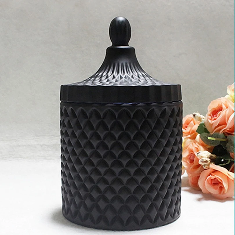 Горячая Распродажа, оптовая продажа, стеклянный подсвечник под заказ, банка для свечей с крышкой