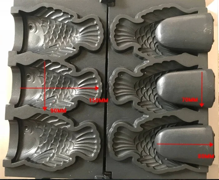 
Free shipping 220v-240v /110v Open Mouth Taiyaki machine Ice Cream Fish waffle maker machine 