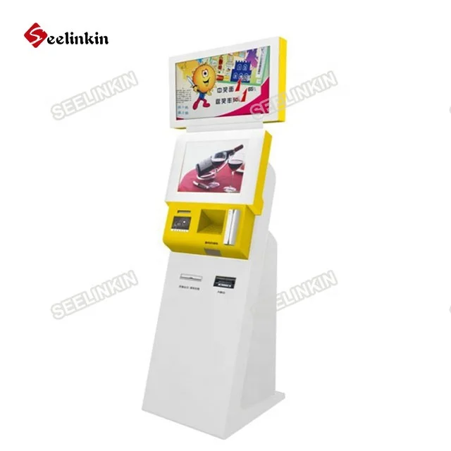 Dual Touch Screen Display Atm Price Lottery Ticket Printing Self-service Banking Bus Vending Billing Machine