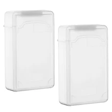 GTFS Hot 2 packs Clear 3.5 INCH SATA HDD Hard Drive Storage Case