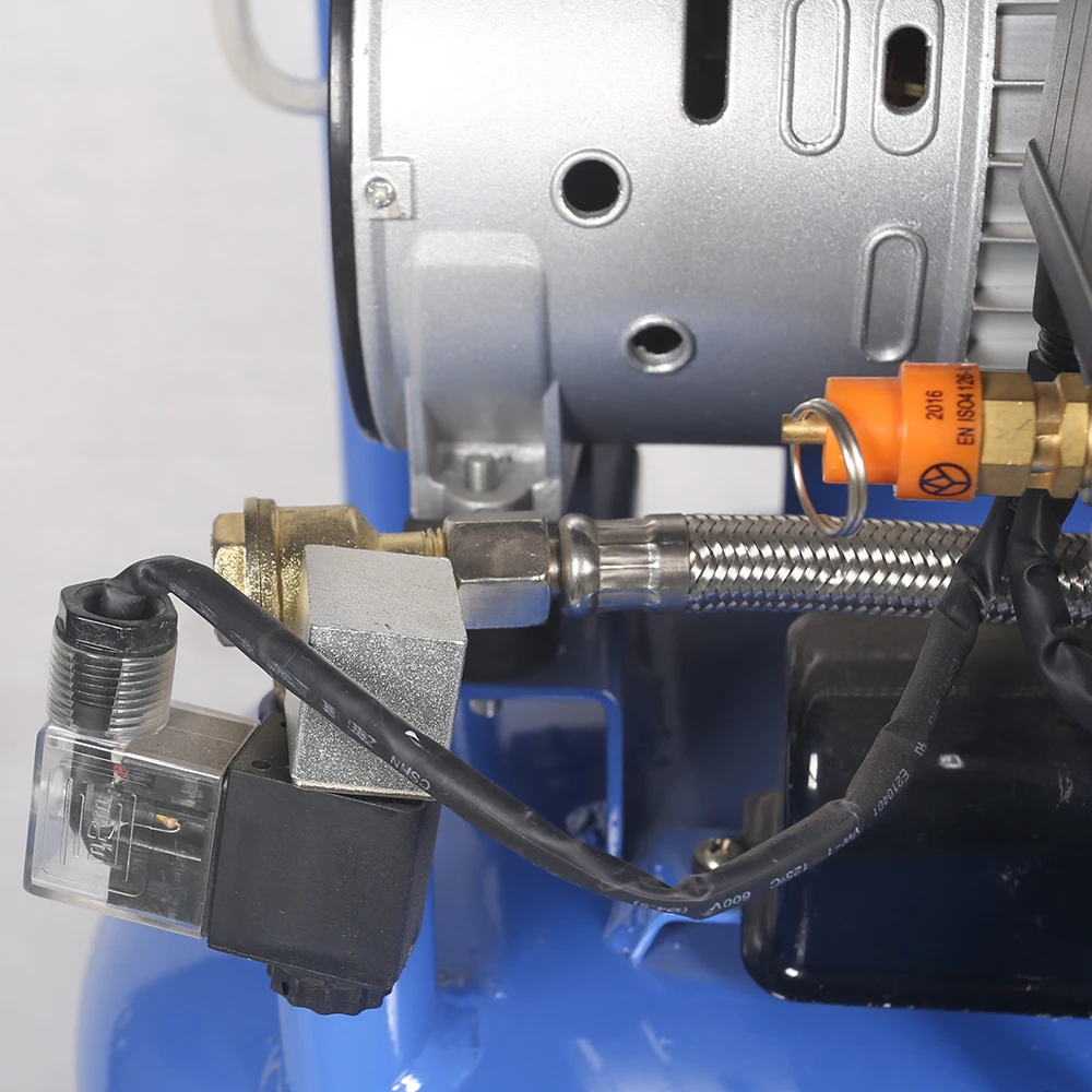 Best design upright stand up vertical mini small quiet silent oilless oil-free dental medical air compressor