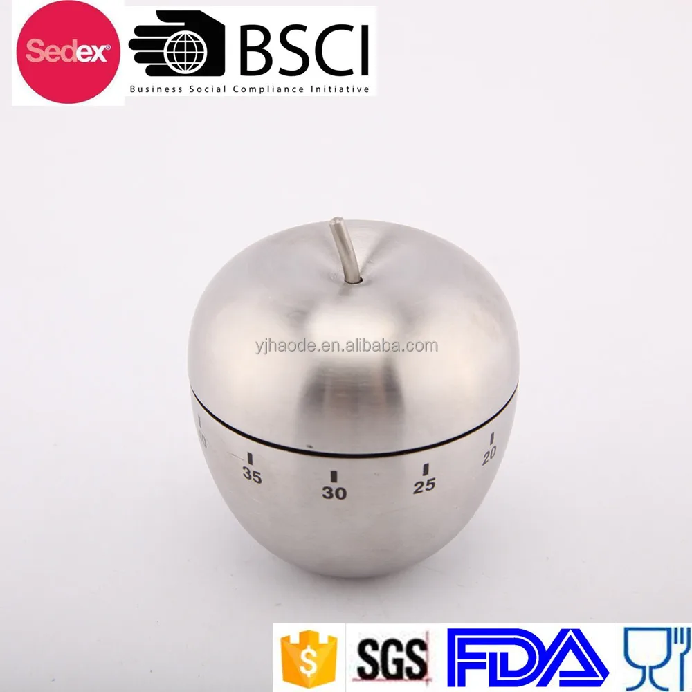 HD-A2017 Нержавеющая сталь Яблоко форма милый кухонный таймер