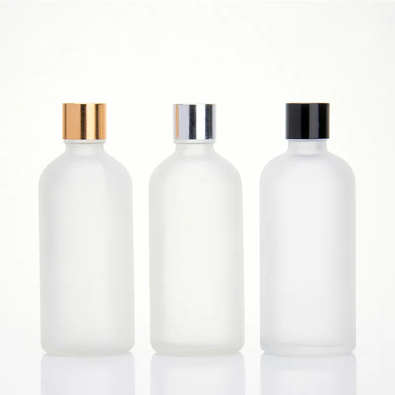 
100ml matt frosted clear glass bottle essential oil bottle vapor e cig packaging 