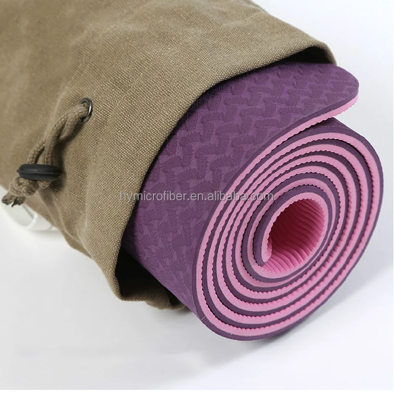 Wholesale Eco-friendly Portable Quality Yoga Mat Canvas Tote Bag from Manufacturers