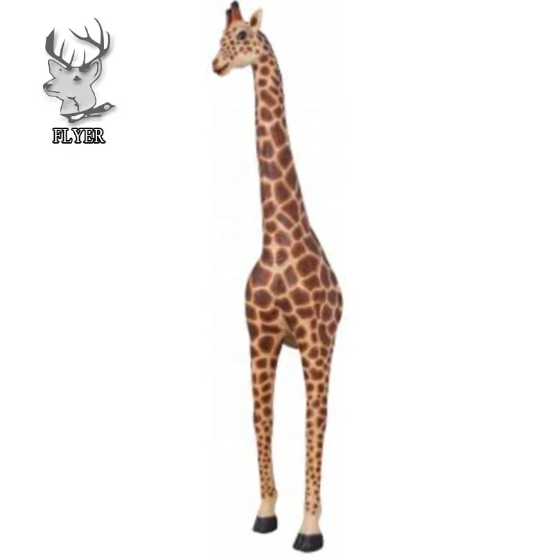 Garden outdoor decoration life size fiberglass giraffe statue