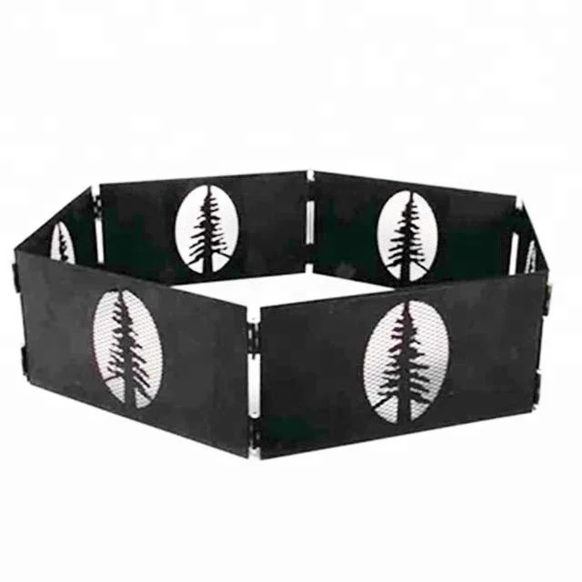 Metal Portable Tree Shape Camping Fire Pit Ring