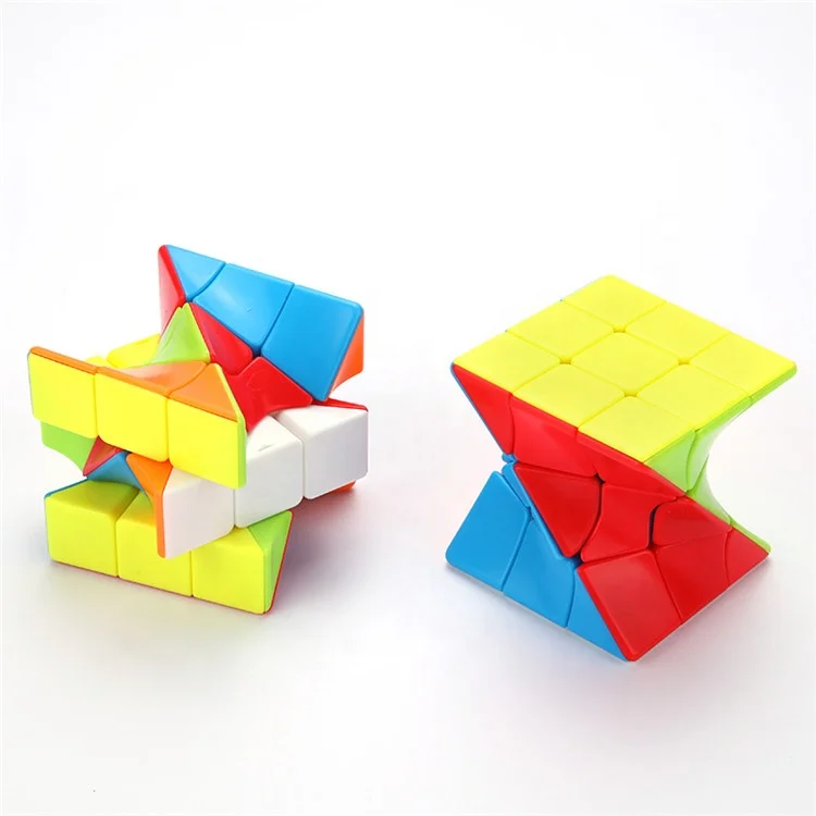 
DIY toy colorful 6cm twisty puzzle toy plastic 3d cube puzzle for children play 