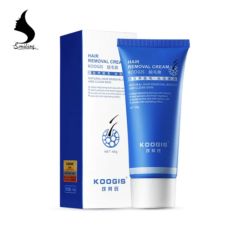 
KOOGIS 60g Aloe Vera Skin Whitening Beard Depilation Unisex Effective Leg Arm Armpit Hair Removal Cream 