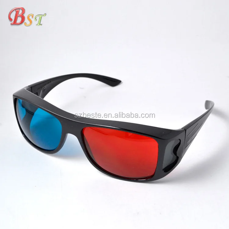 High quality factory price plastic anaglyphic red cyan red blue 3d glasses