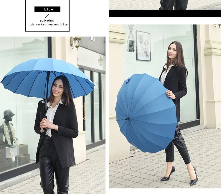Saiveina Brand Products Best Quality Beauteous 23'16k Straight Single Color Rainbow Umbrella Wholesaler for Amazon
