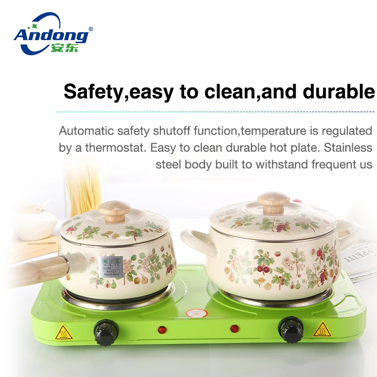 Andong GS approved portable electric hot plate with thermal fuse double stove burner and high quality