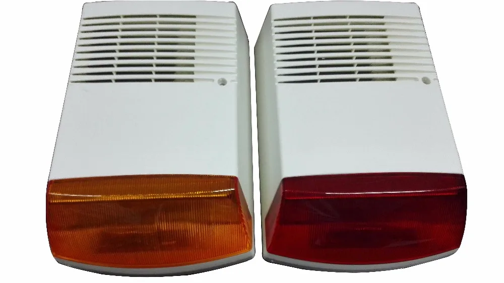 IP65 Waterproof Siren Alarm and LED Flashing Strobe Light 12V Wired Indoor/Outdoor Siren with Strobe Light