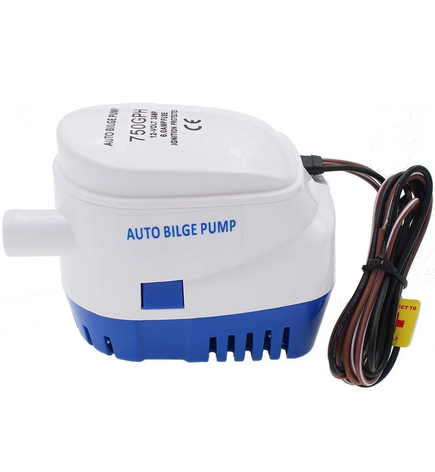 Bilge Pump 750 GPH 12V Submersible Marine Automatic Bilge Pump with Float