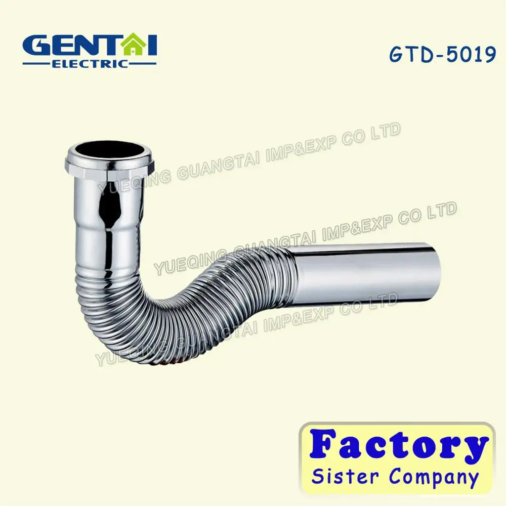 High Quality Plumber accessories siphon Chrome Bottle Trap washroom sink lavabo wash basin brass S trap