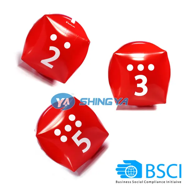 
customized Inflatable toy dice inflatable cube for fun (BSCI supplier) 