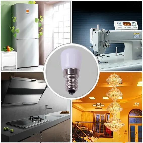 E12 E14 LED refrigerator lamp 1.5w milky glass cover