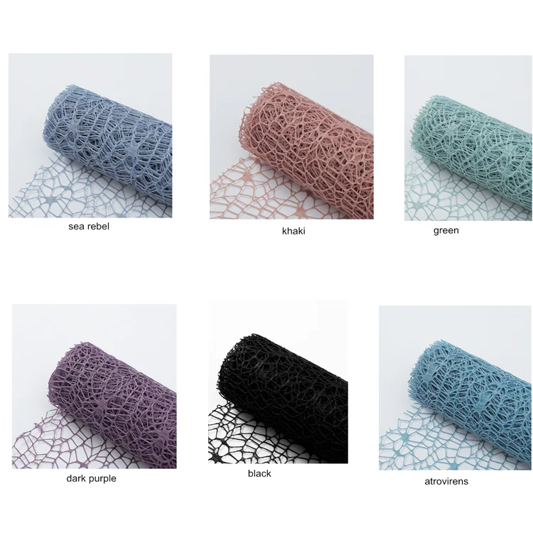 
Shinewrap Circle Hollow Polyester Mesh Rolls Wrapping Packaging For Flower Gift 