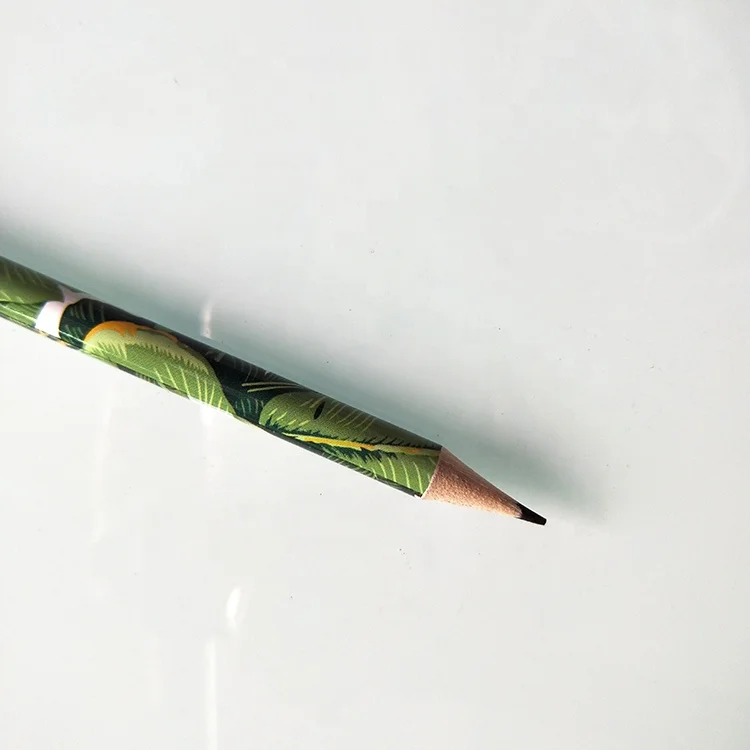 Standard round personalized branding advertising school wooden custom logo pencil