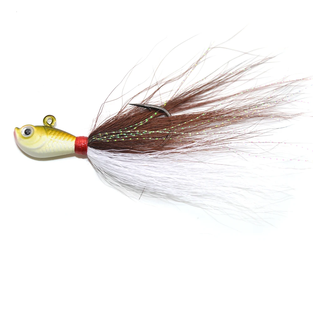  Best price 1/2oz bucktail jig tying kit saltwater fishing lures hair