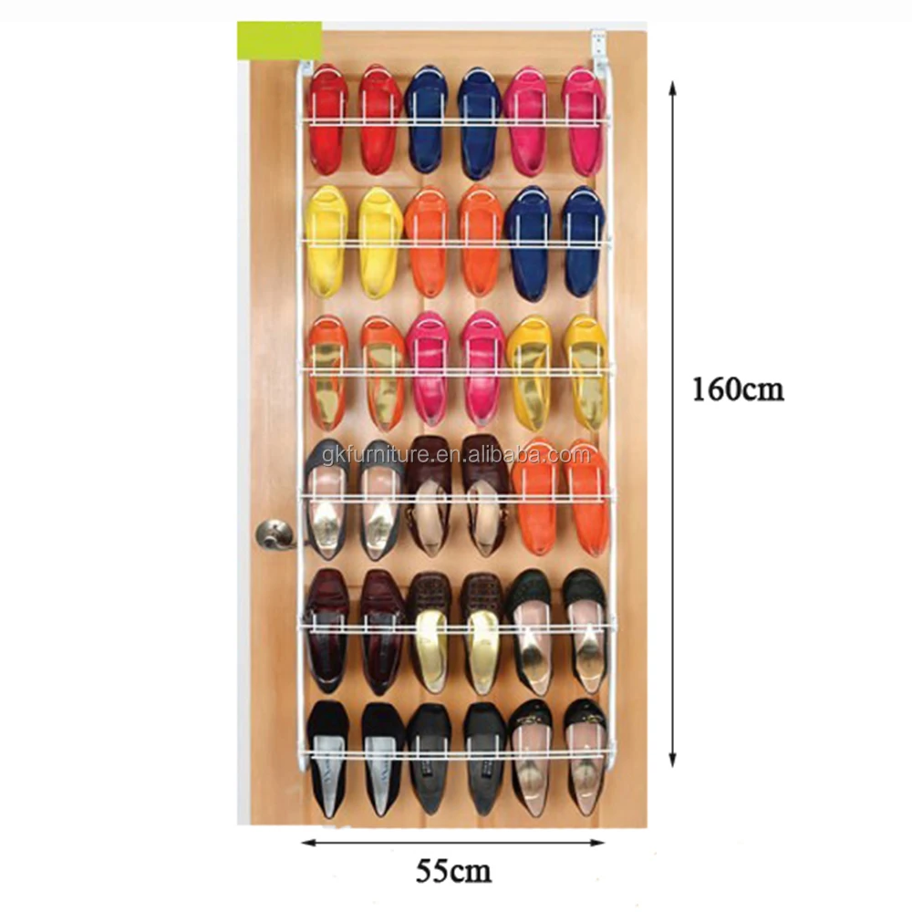 Cheap Living Room Furniture Wall / Glass/ Door Mounted Hanging Shoe Rack