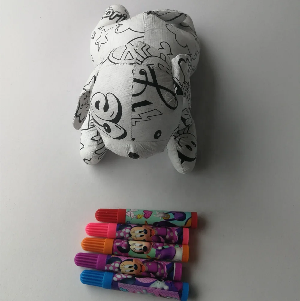 kids diy  cartoon big size washable reusable dupont cloth  painting colouring  toys  with markers