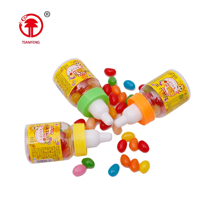 Hot sale factory price halal jelly bean candy sweet baby bottle nipple popular product candy