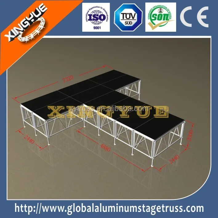 1.22x2.44 м/4x8ft Алюминиевый этап Дефиле