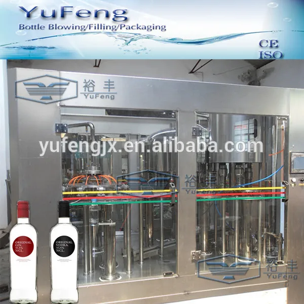 glass vodka bottle filling machine