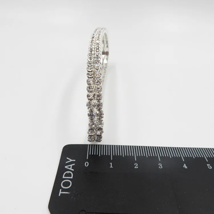 
Two Row rhinestone alloy sandals ankle chains G0012 