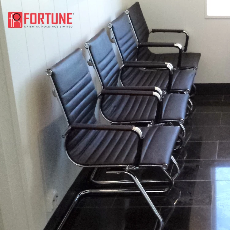 Black leather clinic hospital waiting chair seating latest in public waiting area
