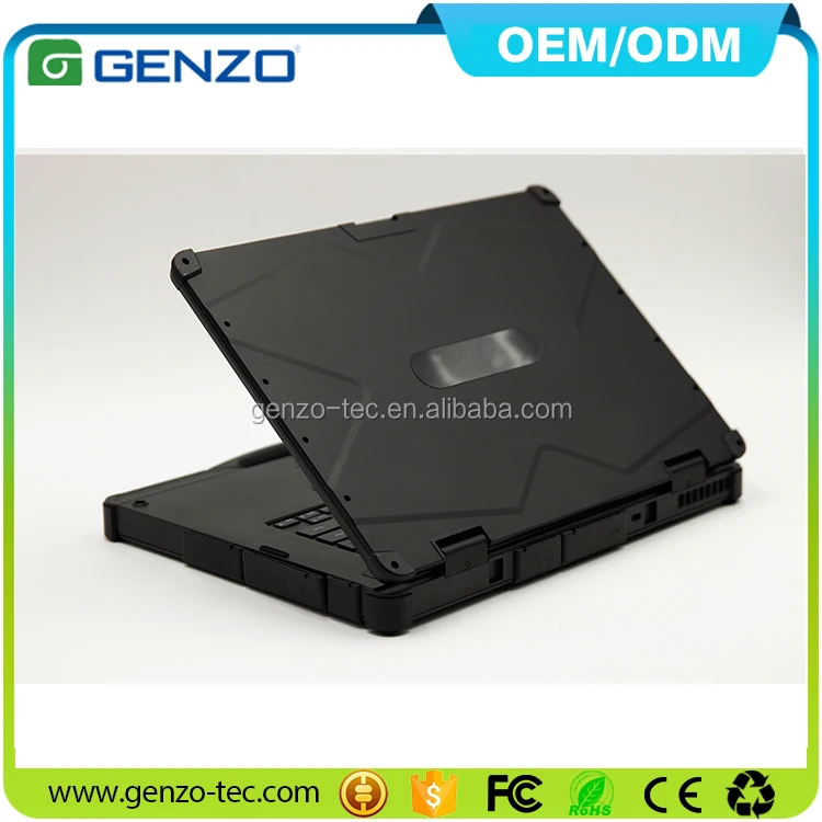 2 Year warranty 14 inch Fully industrial rugged sunlight readable gaming laptop with Fingerprint Scanner and with lan port