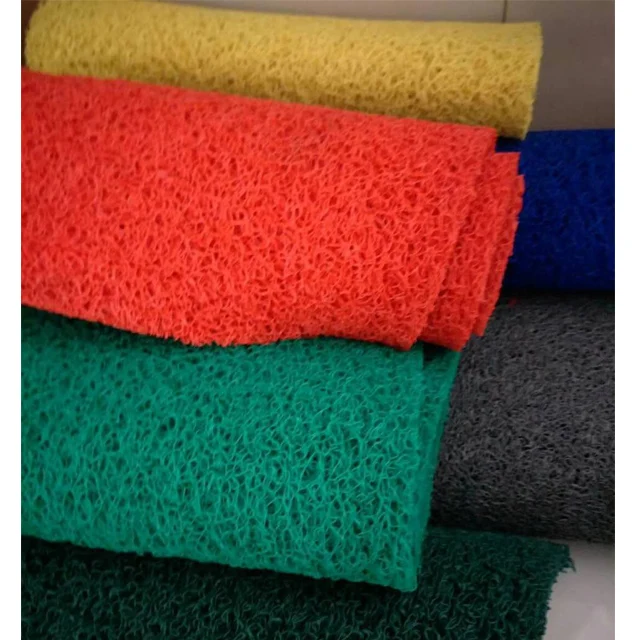 Spaghetti PVC door mat /plastic noodle floor mat/ coil mat for car in rolls