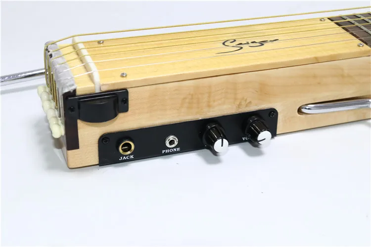Wholesale custom brand 6 strings Maple wood headless travel electric guitar