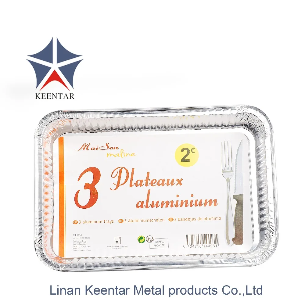 
3 aluminum trays for Food Storing 