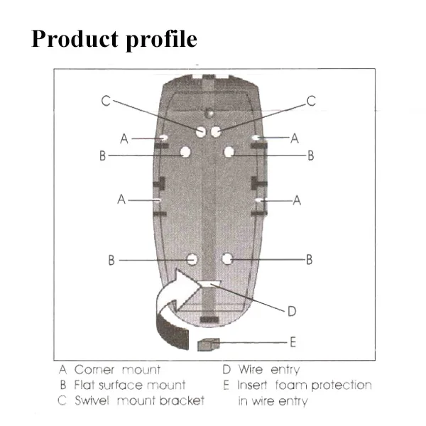 Сад Безопасности Водонепроницаемый Пассивный ИК-Датчик Движения
