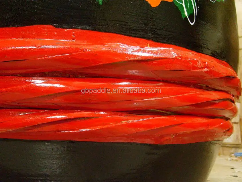 
Chinese graphic wood dragon boat drum 