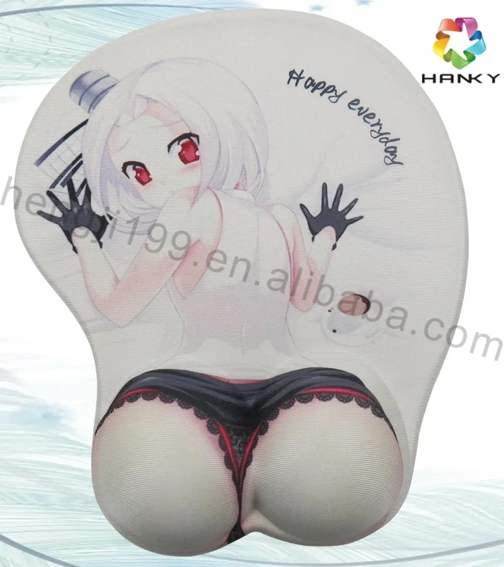 
Hot sell Japanese sexy big breasts custom anime 3d ass soft silicone wrist mouse pad 
