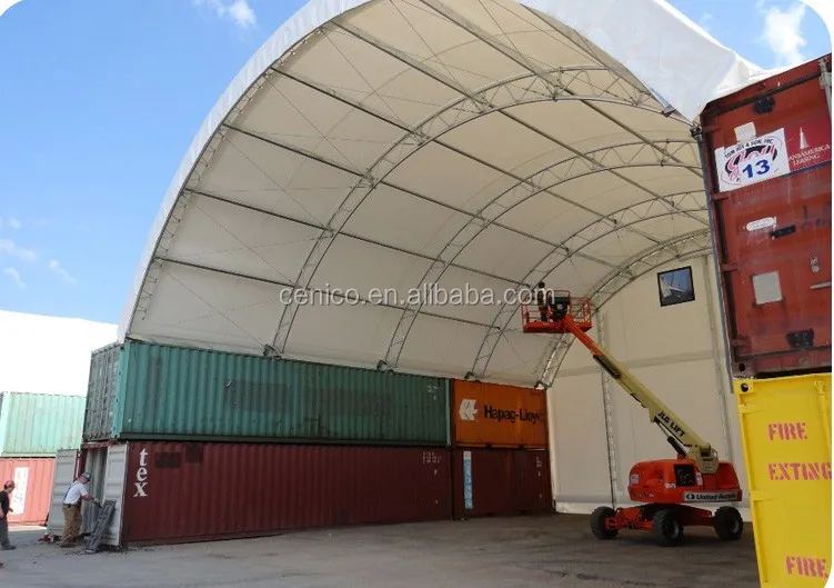 Fabric Building Structure , Trussed Container Roof Cover