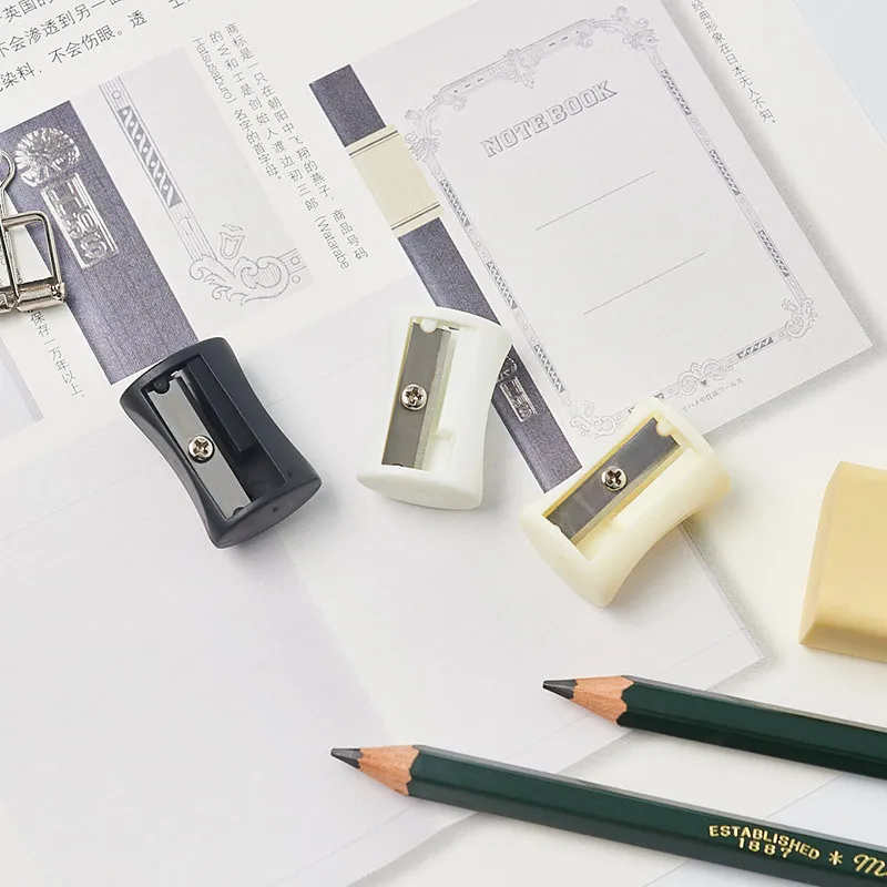 Прочные лезвия из нержавеющей стали, карандаш для макияжа, детская пластиковая ручная точилка