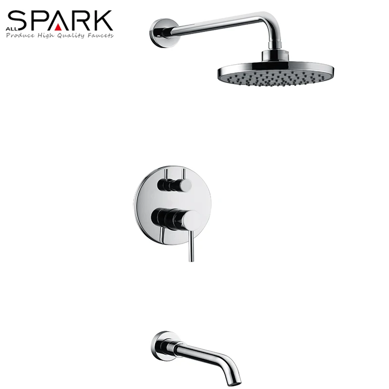 Sanitary wares bathroom waterfall rainfall concealed rain shower set