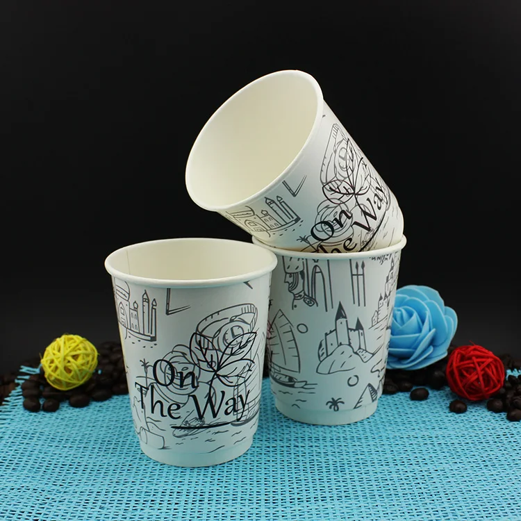 customized disposable paper cups coffee and lids