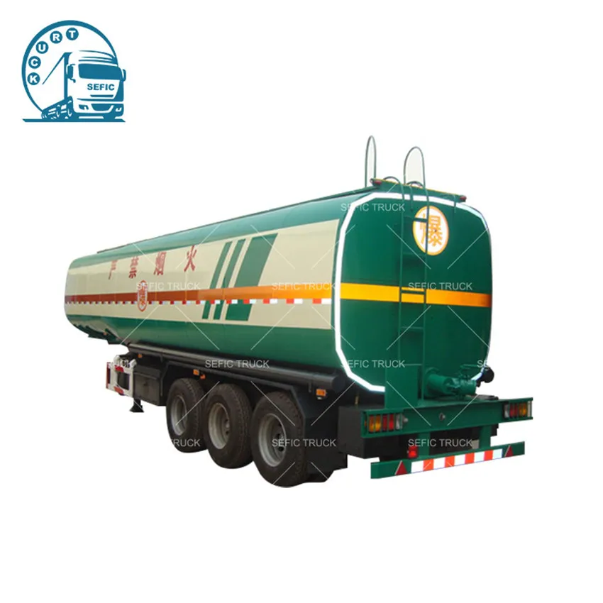 Tri-axle stainless steel milk fuel transport fuel tanker semi trailer
