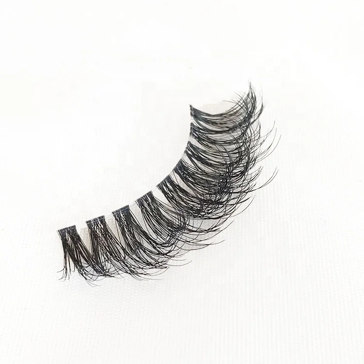 
3D Faux Mink Eyelashes Clear Band Invisible Wholesale Faux Mink 3D Strip Eyelashes 