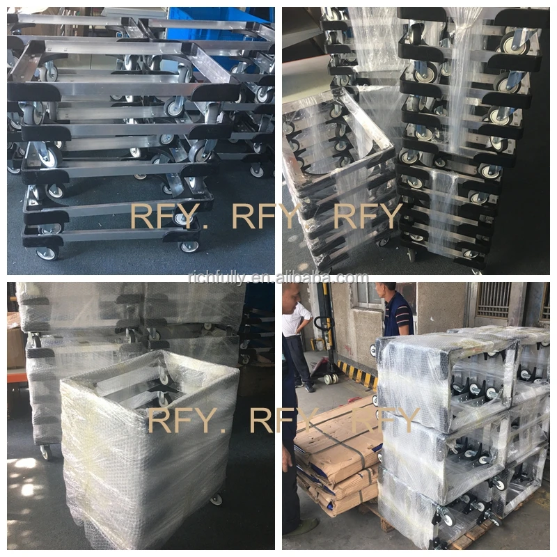 HOT SALE Aluminium Heavy Duty Dolly Trolley for logistic turnover box
