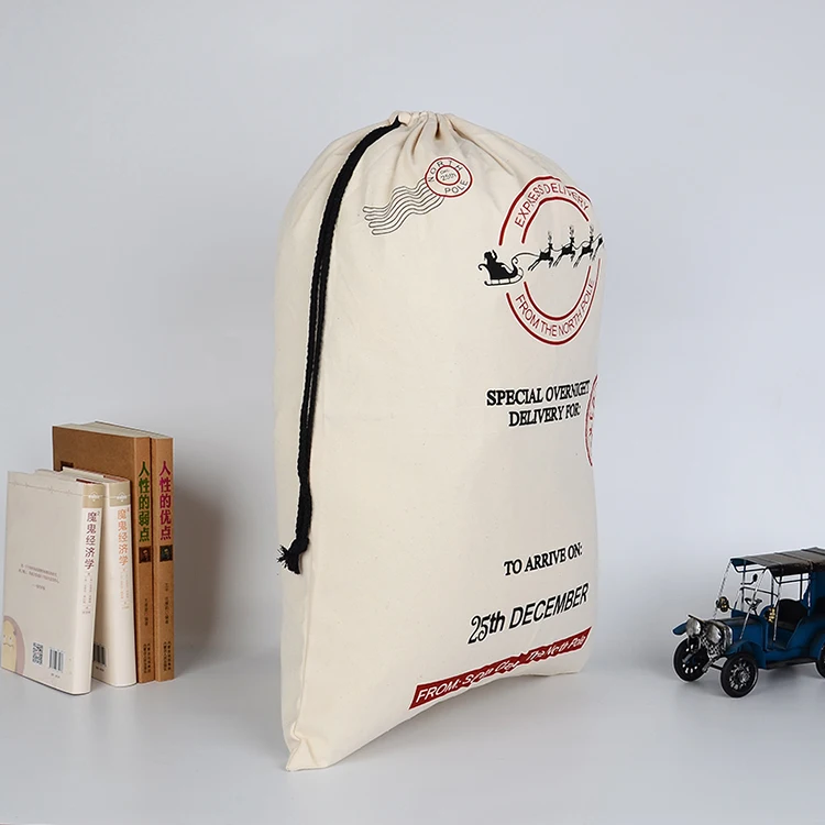 
Colorful Printing Santa Present Bags Christmas Holiday Gift Bags with Draw String 