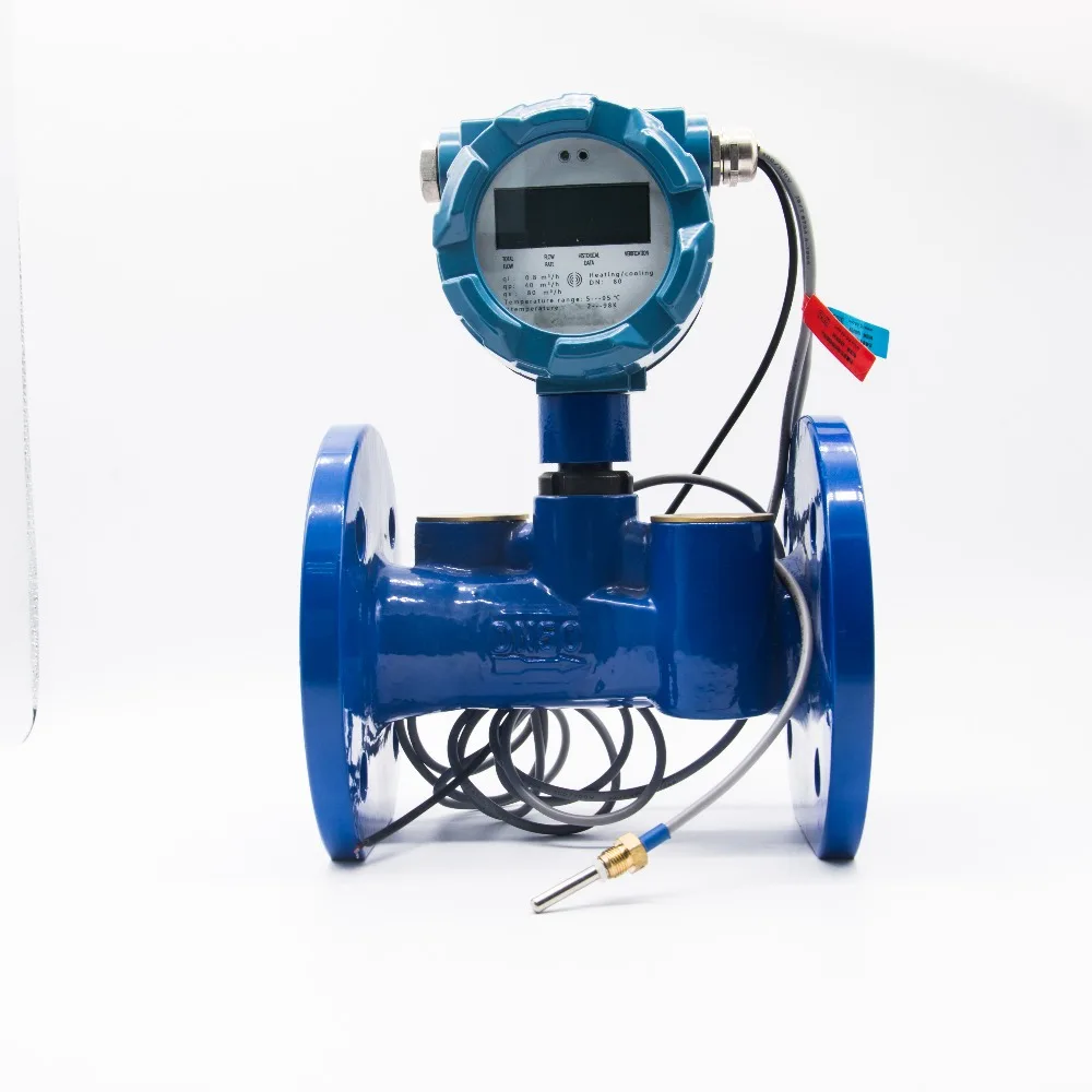 Digital Ammeter DN50 Ultrasonic Heat Flow Meter with Temperature Sensor