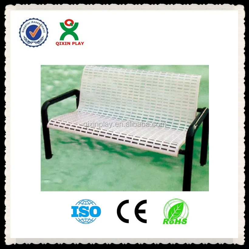 Colorful metal outdoor bench / metal park bench / decorative metal benches (QX-145C)