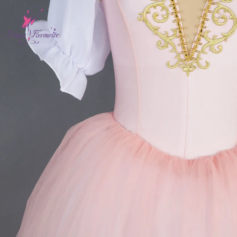 Pink long ballet dance costume romantic style ballet tutu for girls and women performance costume 18703-3