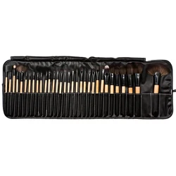 Wooden Charcoal Brushes Make Up 32 Pcs Pieces Makeup Brush Set