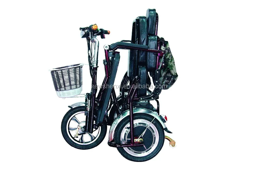 Manufacture Handicapped Electric Folding Tricycle Loading 150kg Brushless Motor Battery 48V